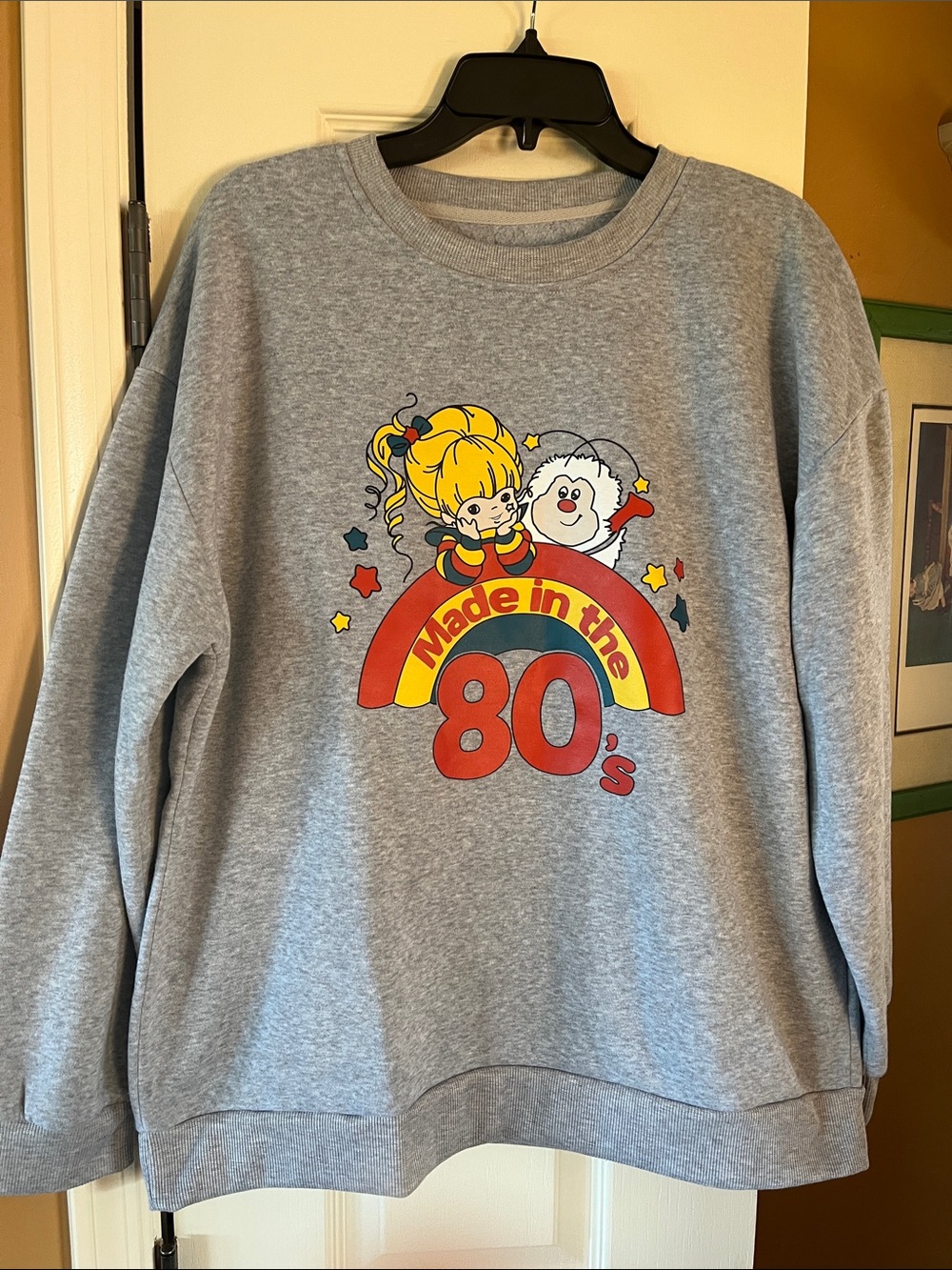 Grey Graphic 'Made in the 80s' Crewneck Sweatshirt